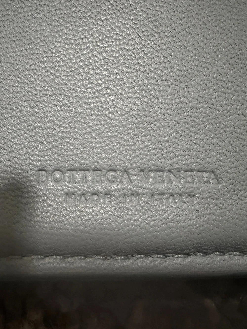 “Pre-loved” Authentic Bottega Veneta Blue Woven Mens Wallet
